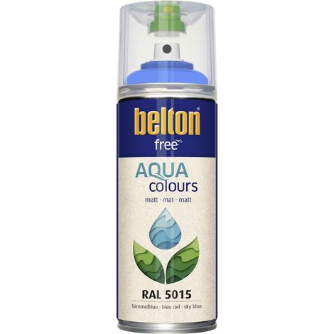 belton free Lackspray AQUAcolours 400 ml himmelblau matt Sprühlacke (1/3)
