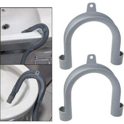 ganci universali per tubo di scarico, supporto per tubo di scarico, prolunga di scarico, scarico angolato universale per lavastoviglie, lavatrice, grigio (1/3)