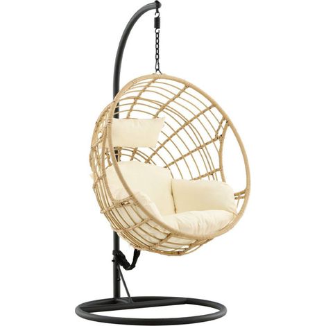 Fauteuil Suspendu "Viga" 186cm Naturel (1/5)