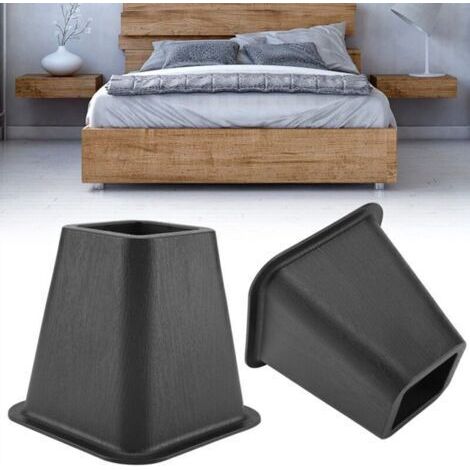 Coussin rehausseur pour repose-pieds de canapé, 4 pièces dans un paquet, exclusivité entrepôt à l'étranger - lit, table et rehausseur de canapé peu encombrants (noir) (1/4)
