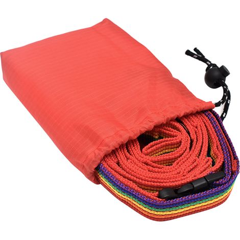 Corde de rangement camping réglable avec boucle, sangle de séchage extérieur, sac de rangement inclus, séchoir à linge portable pour tente et camping, 180cm, robuste et pratique. (1/5)