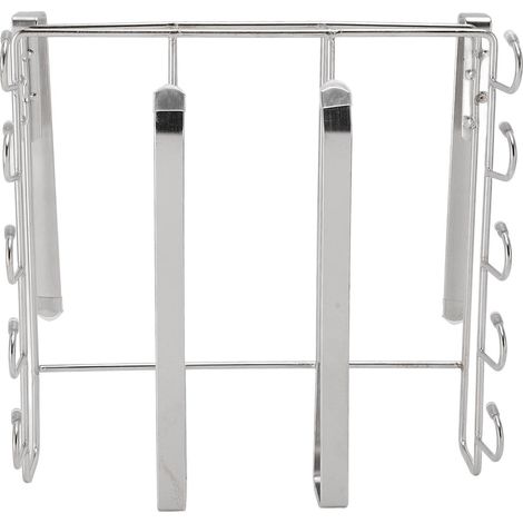 Supporto da 25 cm in acciaio inox per piano cottura, non richiede foratura, da appendere sotto il pensile, per taglieri, asciugamani di carta e altri accessori, colore argento.