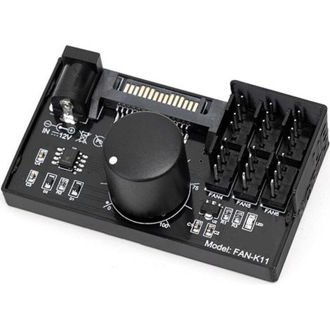 Contrôleur Vitesse Ventilateur PWM Alimentation CC SATA Haute Puissance 4 Broches Régulateur Serveur NAS Contrôle Régulation (1/4)