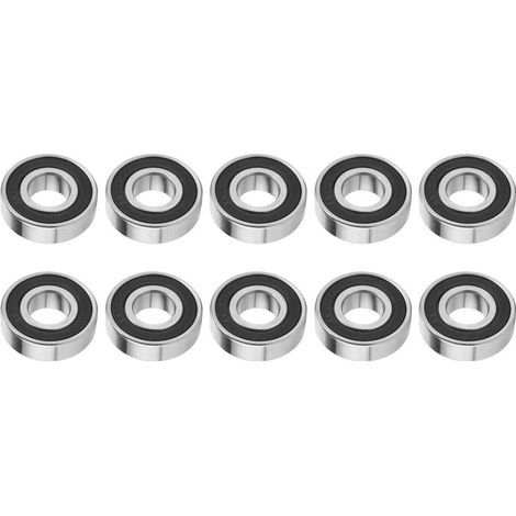 10pcs 6204-2RS Roulements à Billes, Joint Double Face à Grande Vitesse Roulement à Billes Rainure Profonde Roulement à Billes Rainuré Profond Double Scellé 17x47x14mm (1/5)