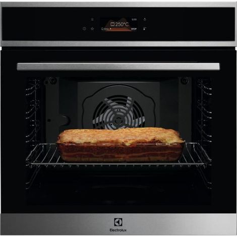 Four encastrable - Pyrolyse - Chaleur tournante pulsée - ELECTROLUX - EOF8P08X - Inox - Porte froide - 59,4 x 59,4 x 56,8 cm (1/5)