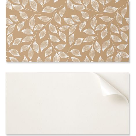 Juego de baldosas de vinilo con estampado decorativo de hojas para cocina o ba帽o, 6x60x30 cm.
