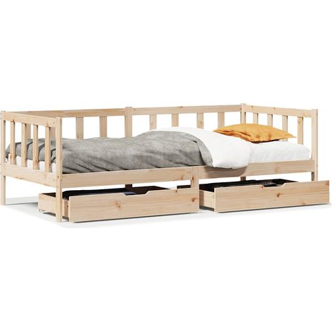 Maison Exclusive - Dormeuse con Cassetti 90x190 cm in Legno Massello Pino