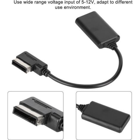Câble Audio - Adaptateur Interface Musicale AUX Bluetooth 5.0 pour Système AMI MMI - Compatible Voitures Audi Après 2010 - 1 Pièce (1/3)