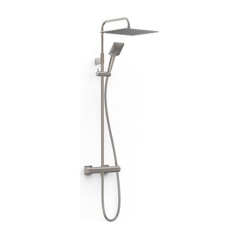 Ensemble de robinet mural Duo‑confort à 2 voies pour douche Project Acier - TRES 22119901AC