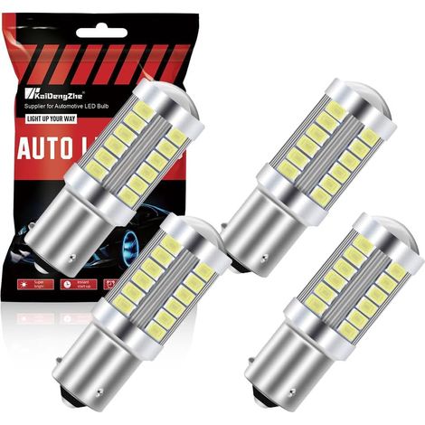 Blanc 1156 BAU15S PY21W 5630 33SMD Clignotants Ampoules LED 900LM Super Bright Feu de Recul Feu de Freinage Arrière Phares antibrouillard Position Feu arrière 12-30V 3.6W (1/5)