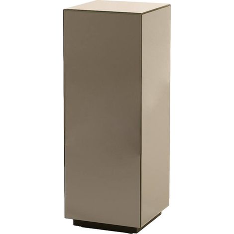 Piedistallo rettangolare DAWSON vetro marrone 30x30x80 cm - Light