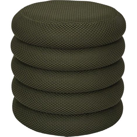 Pouf Coffre Rangement "Atome" 42cm Kaki