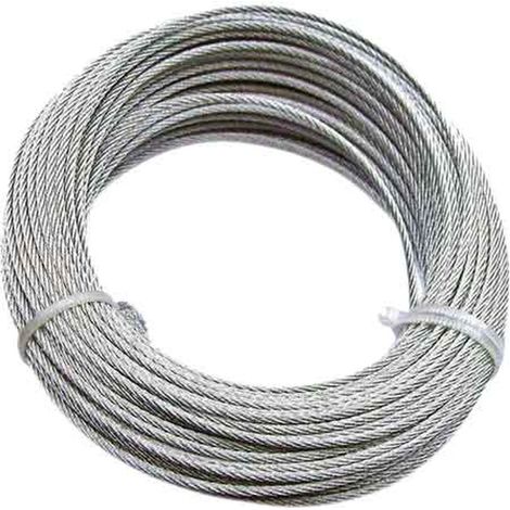 FUNE ACCIAIO INOX Ø 6 mm - rotolo 25 mt