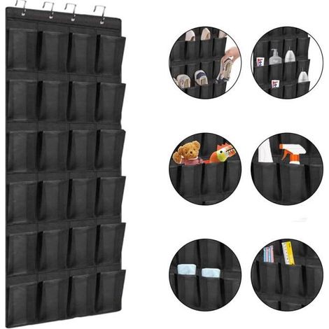 Estantería colgante con 24 bolsillos, zapatero y apta para dormitorios, salones y baños. (1/4)
