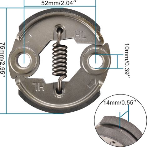 Kupplungsbohrungsabstand 50 mm, geeignet für 43 cm³, 47 cm³, 49 cm³ 2-Takt X-1 X-2 (1/4)