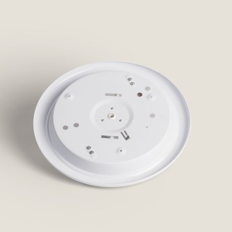 Plafonnier LED Rond 2x E27 avec Détecteur de Mouvement PIR et Crépusculaire Blanc (1/5)