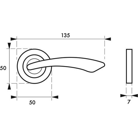 THIRARD - Paire de béquilles Maxima pour porte, carré 7mm, chromé brillant - THIRARD (1/2)