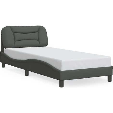 Maison Exclusive - Giroletto con LED senza Materasso Hvar Grigio Scuro 90x190cm Tessuto