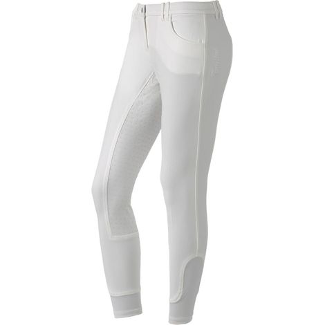 42, Blanc 01: Pantalon d'équitation femme Kenzia avec prise en main complète