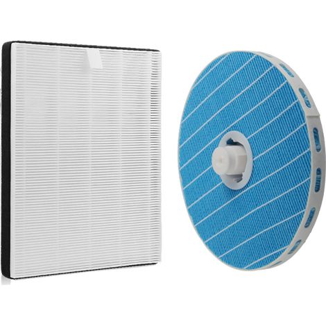Trade-Shop 2in1 Luftfilter-Set (HEPA-Filter + Luftbefeuchterelement) für Philips HU5930/10, HU5931/11 ersetzt Comedes PT94113