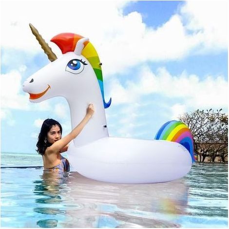 Bouée Licorne - Bouée Licorne Géante Licorne Gonflable Piscine Bouee Piscine avec des Valve Rapides Spéciales Licorne Bouee Piscine pour Enfant Adulte (1/5)