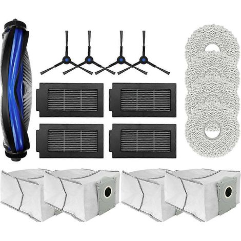 Zubehör und Ersatzteile für ECOVACS DEBOT T50 PRO OMNI: Hauptseitenbürste, HEPA-Filter, Reinigungstuch D