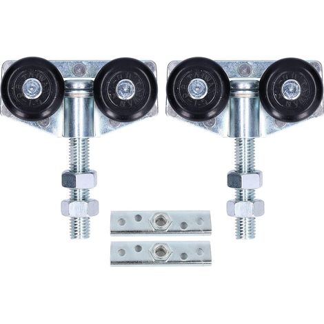 2 pièces porte coulissante roue suspendue poulie de suspension rouleau accessoire de quincaillerie de porte en verre (1/5)
