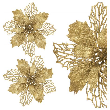 Stella di Natale dorata decorazione natalizia