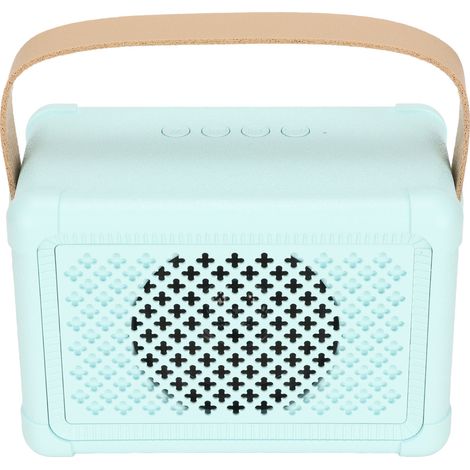 Enceinte Bluetooth rétro HiFi basses basse consommation d'énergie transmission rapide multifonction sans fil vintage bleue (1/4)