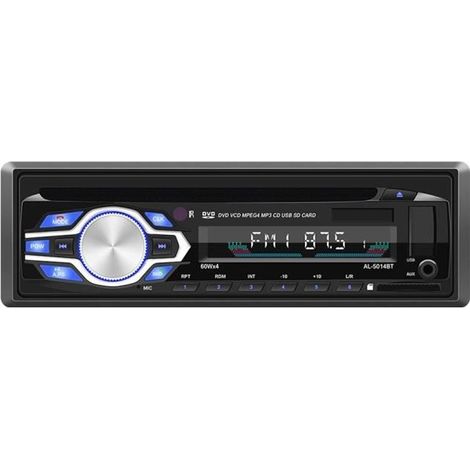 Autoradio Voiture Stéréo Mains Libres Bluetooth pour voiture Radio FM Lecteur MP3 Lecteur/CD Bluetooth/USB 12/24V avec télécommande (1/3)