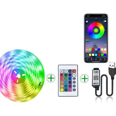 5m USB RGB LED strip with Bluetooth app control (1/5)