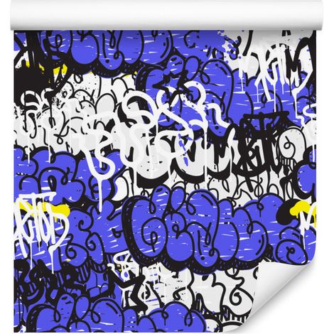 Carta da parati graffiti con elementi decorativi per soggiorno e camera da letto 50x1000 cm (1/5)