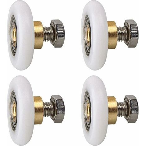 LaBlanc - Duschkabinentürrolle, Duschkabinentürrollen, Schiebetürrollen, Ersatztürrolle, 4 Stück (20 mm)