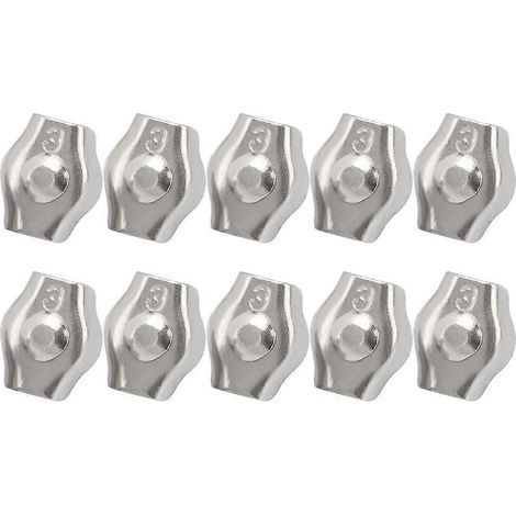 Set mit 10 Kabelbindern aus Edelstahl für einadrige Kabel – 1,7 x 1,5 cm – Silber (1/3)