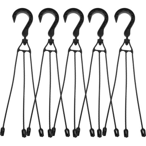 Set mit 5 Wandpflanzenhaltern aus Kunststoff mit 3 Haken für Wohnzimmer/Balkon, praktisches Design, 40 cm langer Drehhaken mit Kette für Grünlilien