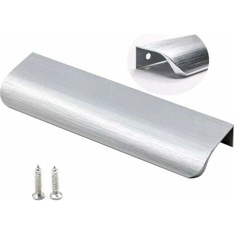 Clearance Sale Lot of 10 Brushed Nickel Furniture Handles Cabinet Handle Invisible Handle - LS7027SNB128 Kitchen Drawer Handles Stainless Steel Kitchen Furniture Handle (Center to Center 128mm) (1/4)