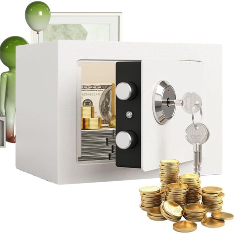 Coffre - fort en acier avec fente pour pièces de monnaie - rangement (1/5)