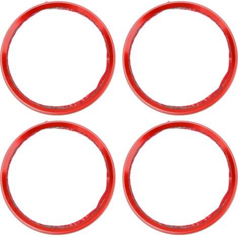 4 pièces bague de centrage de moyeu de roue décorative en alliage d'aluminium pour modification automobile rouge (1/5)