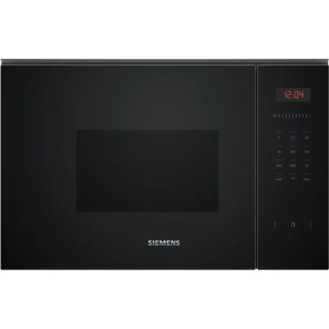 Siemens – Micro-ondes encastrable gril 20L 800W – Commandes sensitives – Dimensions H38.2 x L59.4 x P31.7 cm – Couleur noir