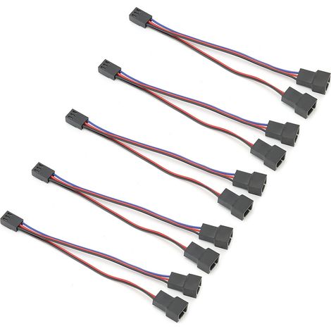 Câble adaptateur ventilateur 5 pièces, connecteur 3 broches femelle vers mâle, accessoire boîtier PC, 2 en 1