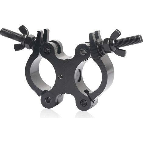 Haken für DJ-Leuchten, Traversenklemme, 40 mm-52 mm, Projektor-Befestigungshaken, tragende 300 kg Doppeldrehklammer, Beleuchtungslicht-Befestigung am runden Rohr