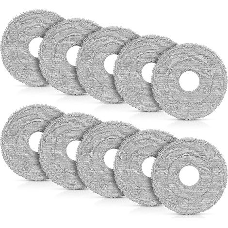Lot de 10 Serpillières Microfibre pour Robot Aspirateur Dreame L10s Ultra Gen 2, X40 Ultra, X50 Ultra et Mova E30 Ultra (1/5)