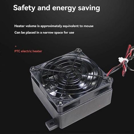 Résistance chauffante PTC 24 V/100 W en céramique à température constante, de type conducteur, avec ventilateur et isolation haute (1/5)