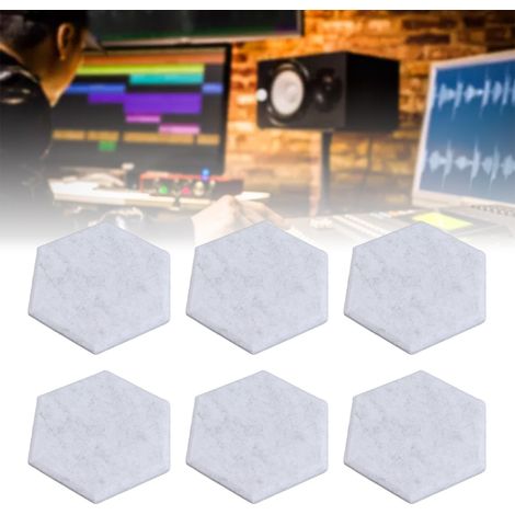 Décoration murale hexagonale en fibre de polyester insonorisante pour les écoles maternelles, stickers muraux en feutre auto-adhésifs, panneau d'isolation phonique en feutre, gris argenté (1/5)