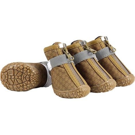 4 chaussures pour chien, imperméables, antidérapantes, résistantes à l'usure, respirantes, anti-salissures, pour extérieur et toutes saisons (1/5)
