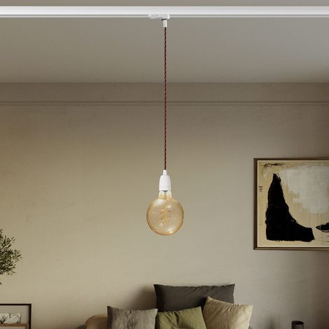 Creative Cables - Suspension vintage sur rail avec finition porcelaine - Ampoule non incluse (1/5)