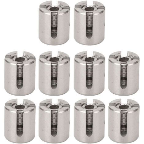 10 Pièces Colliers de Câble Croisés en Acier Inoxydable 316, Accessoires pour Câbles de 3mm et Systèmes de Railing