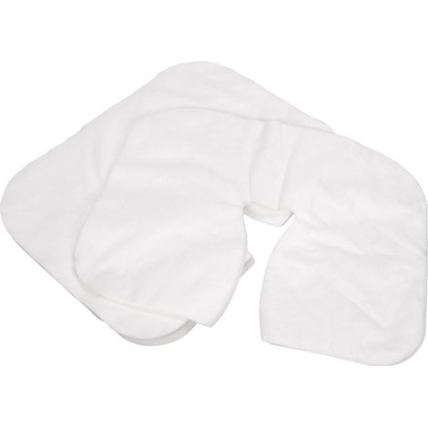 100 coussinets jetables pour visage en U, non-tissé respirant, couvre-repose-tête creux pour spa, bains et clubs de massage (1/5)