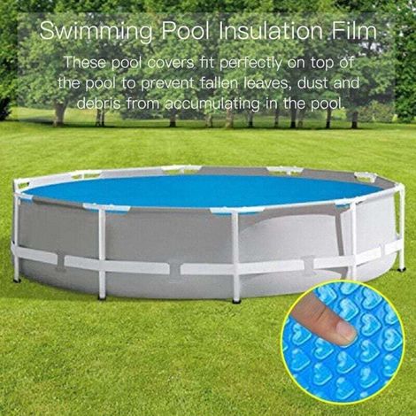 Bâche À Bulles - Couverture de Piscine Solaire Ronde Couverture de Protection Piscine Solaire Chauffage de Bassin Outdoor Jardin Film D'isolation Thermique pour Piscine Ø120cm (1/4)