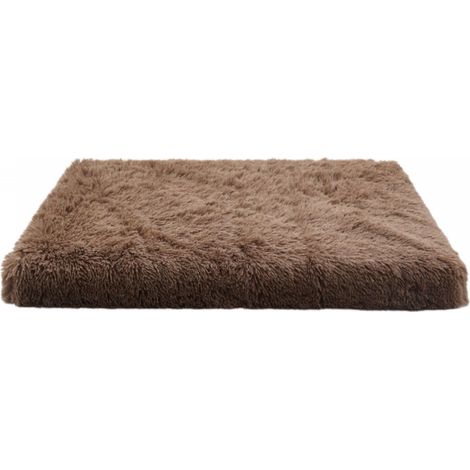 Coussin carré en peluche kaki pour chien et chat, 40 x 30 x 5 cm, doux et moelleux, idéal pour un sommeil profond, 1 pièce (1/5)